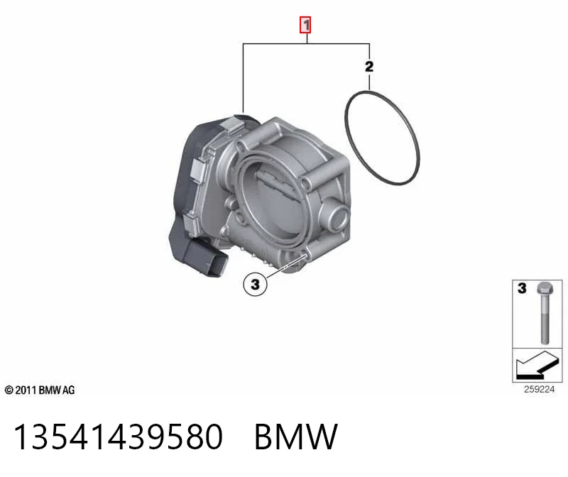13541439580 BMW Przepustnica, komplet