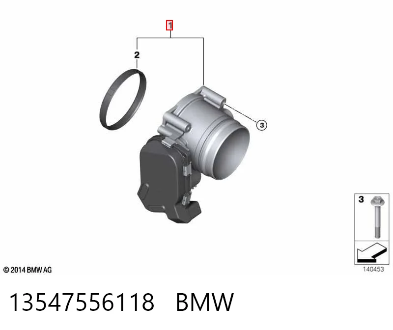 13547556118 BMW Przepustnica, komplet