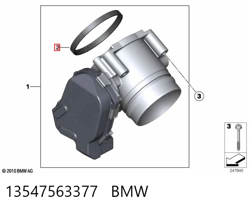 Do koszyka Uszczelka przepustnicy BMW X5  F15, F85