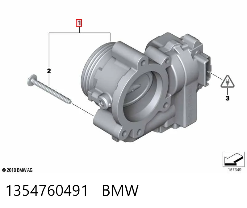1354760491 BMW Przepustnica, komplet