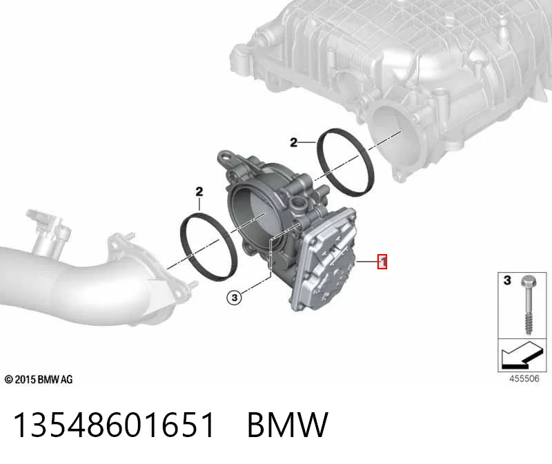 13548601651 BMW Przepustnica, komplet