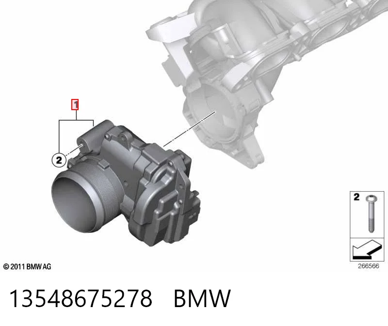 13548675278 BMW Przepustnica, komplet