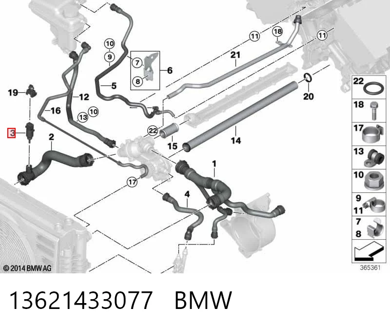 13621433077 BMW Czujnik temperatury płynu chłodzącego