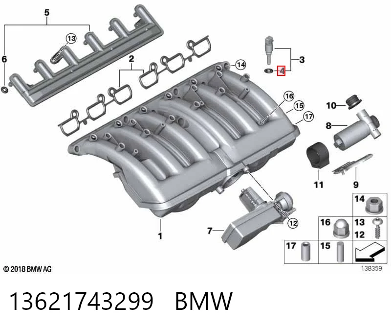 13621743299 BMW Pierścień uszczelniający wtryskiwacza