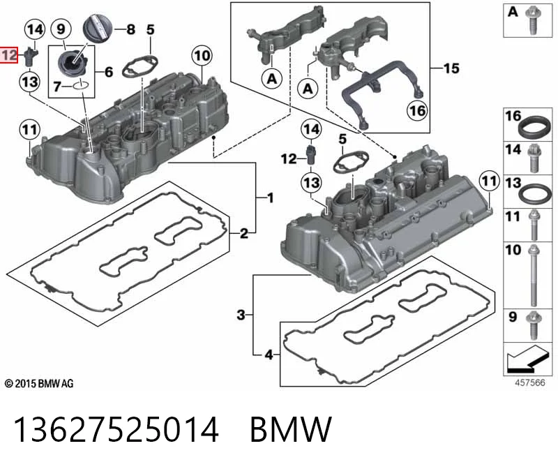 13627525014 BMW Czujnik położenia wałka rozrządu