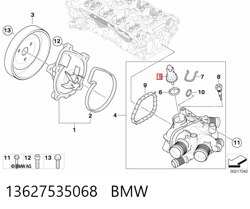 13627535068 BMW Czujnik temperatury płynu chłodzącego