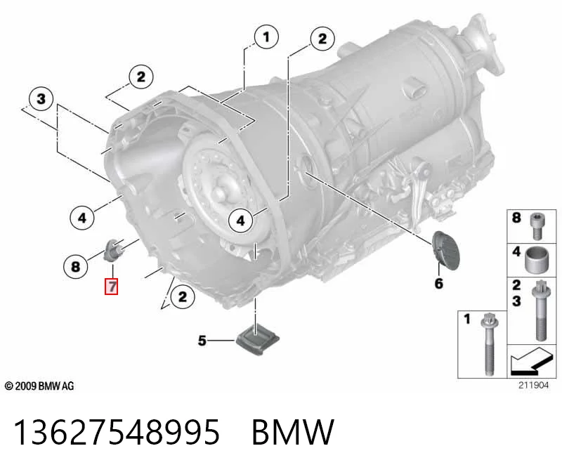 13627548995 BMW Czujnik położenia wału korbowego