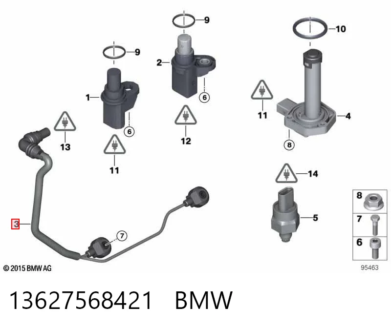 13627568421 BMW Czujnik stukowy (czujnik spalania stukowego)