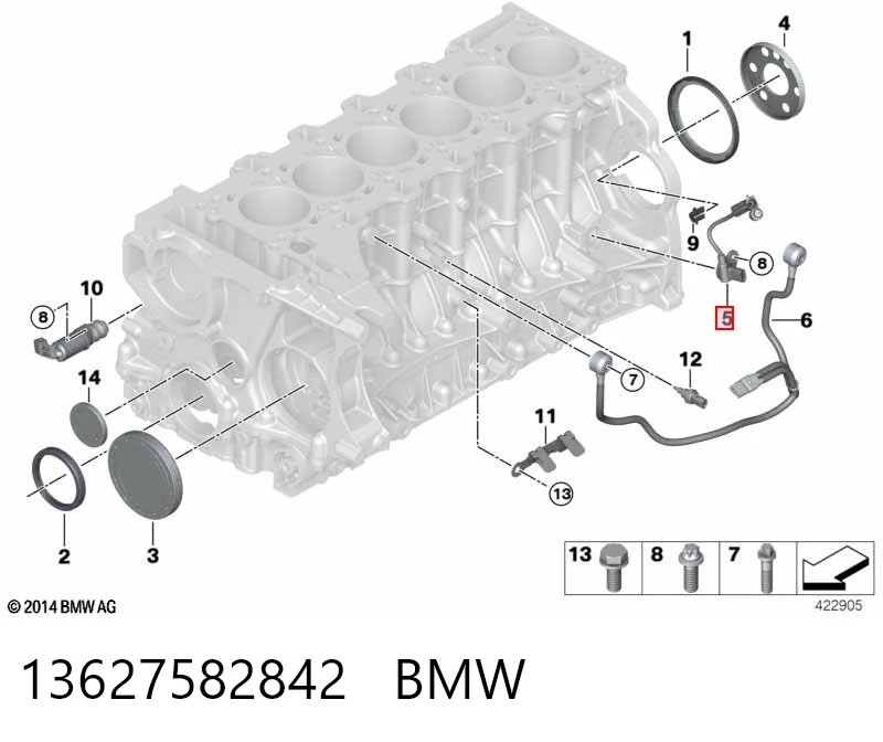 13627582842 BMW Czujnik położenia wału korbowego