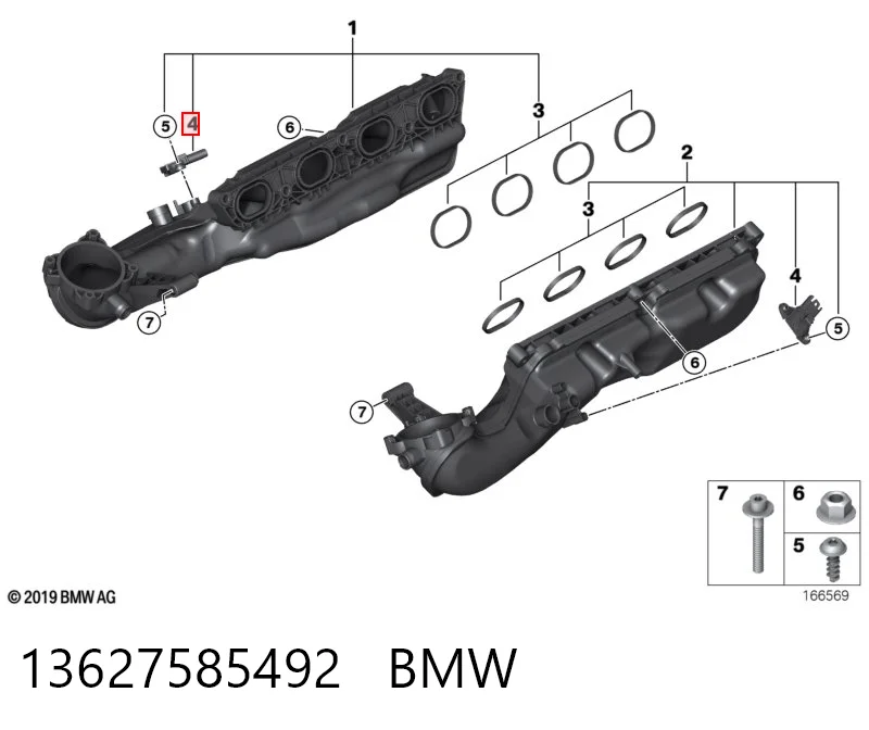 13627585492 BMW Czujnik ciśnienia w kolektorze ssącym, MAP
