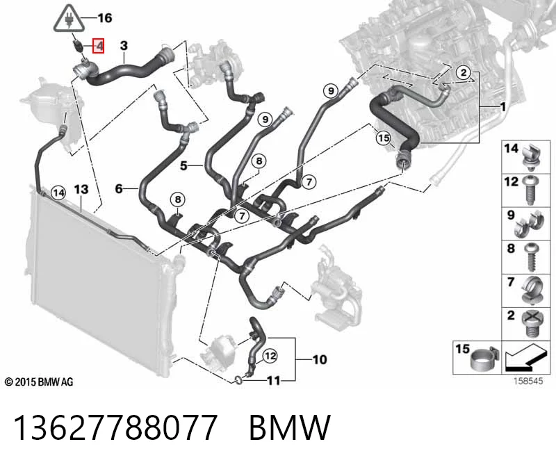 13627788077 BMW Czujnik temperatury płynu chłodzącego