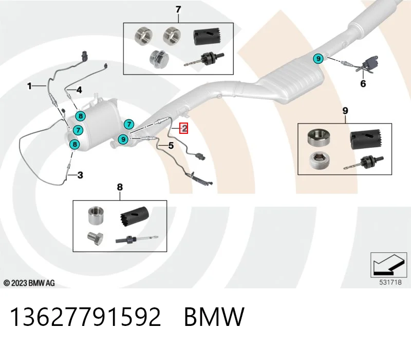 13627791592 BMW Sonda lambda, czujnik tlenu