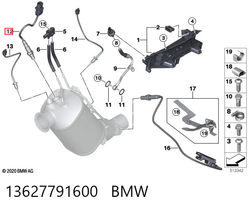 13627791600 BMW Sonda lambda czujnik tlenu przed katalizatorem