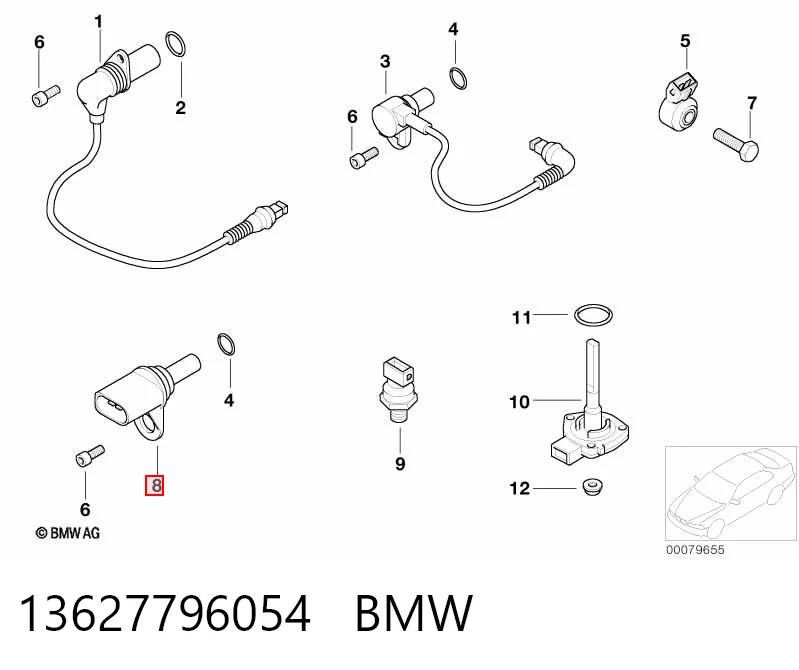 13627796054 BMW Czujnik położenia wałka rozrządu
