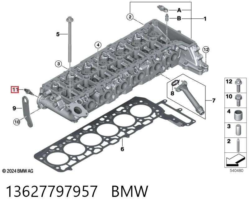 13627797957 BMW Czujnik temperatury płynu chłodzącego