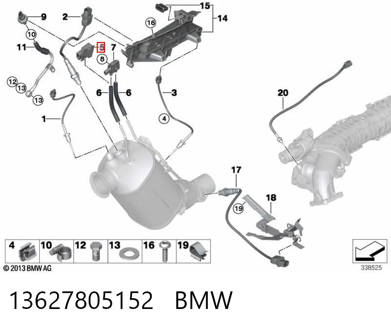 13627805152 BMW Czujnik ciśnienia spalin