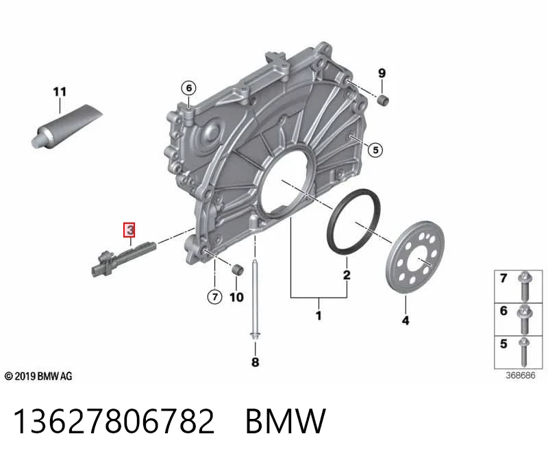 13627806782 BMW Czujnik położenia wału korbowego
