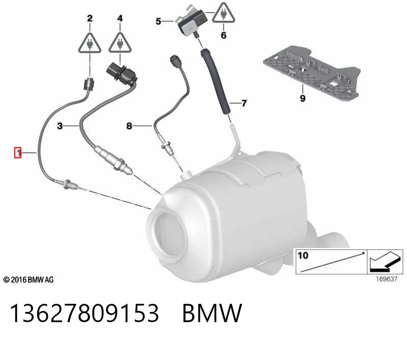 13627809153 BMW Czujnik temperatury spalin, przed katalizatorem