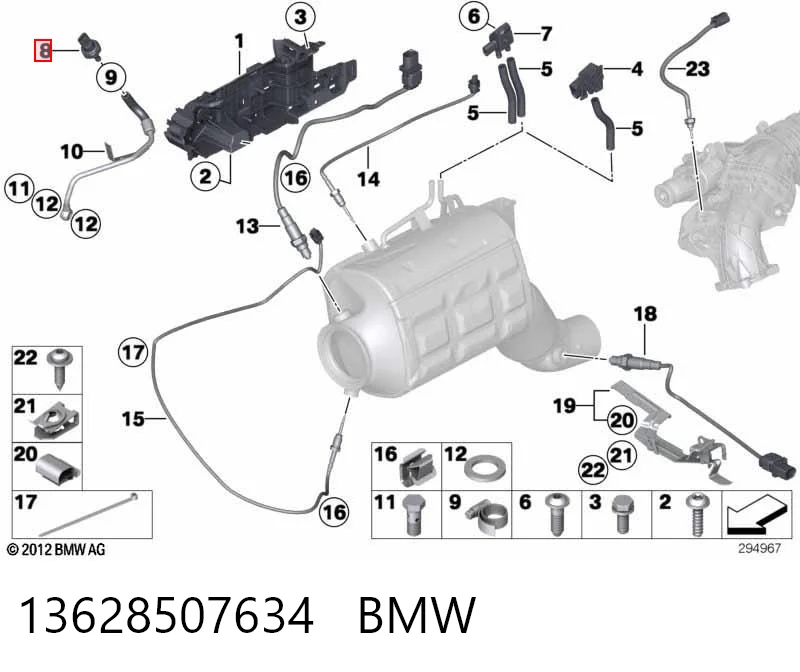 13628507634 BMW Czujnik ciśnienia spalin