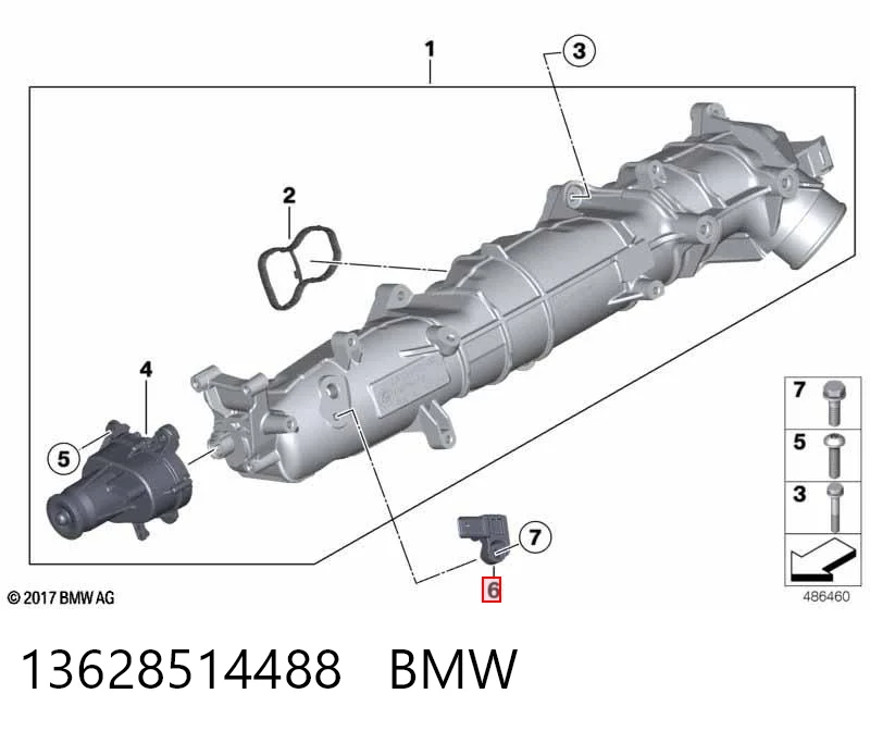 13628514488 BMW Czujnik ciśnienia doładowania (powietrza w turbinę)