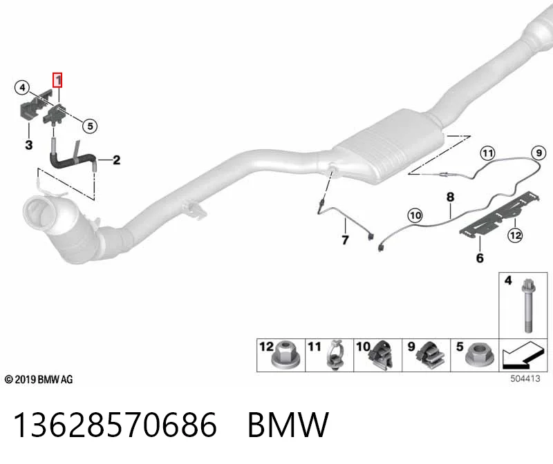 13628570686 BMW Czujnik ciśnienia spalin