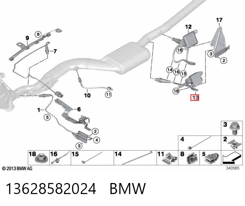 13628582024 BMW Czujnik ciśnienia spalin