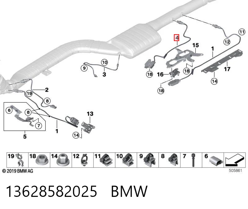 13628582025 BMW Czujnik tlenków azotu NOX
