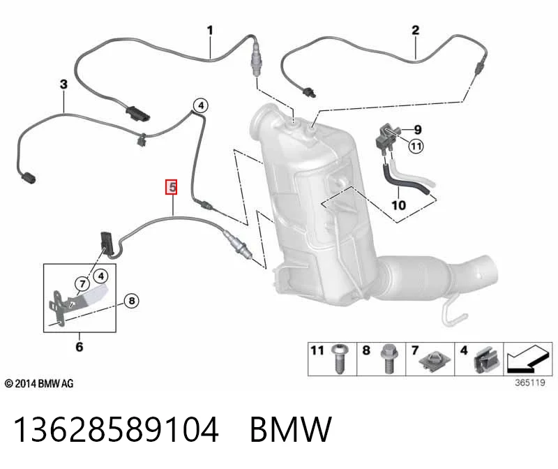13628589104 BMW Sonda lambda czujnik tlenu po katalizatorze