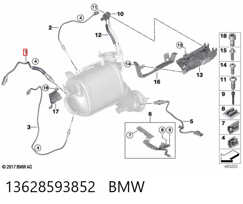 13628593852 BMW Sonda lambda, czujnik tlenu
