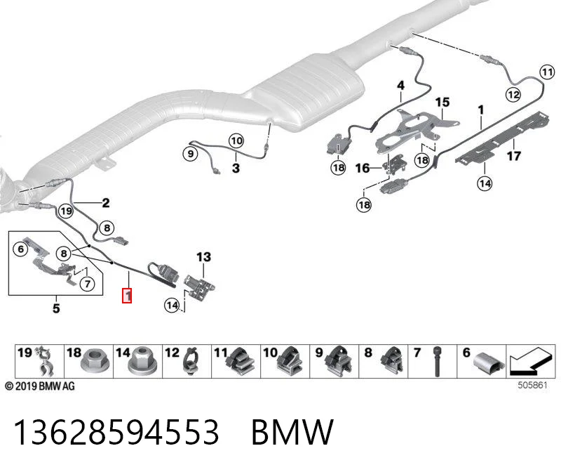 13628594553 BMW Czujnik tlenków azotu NOX