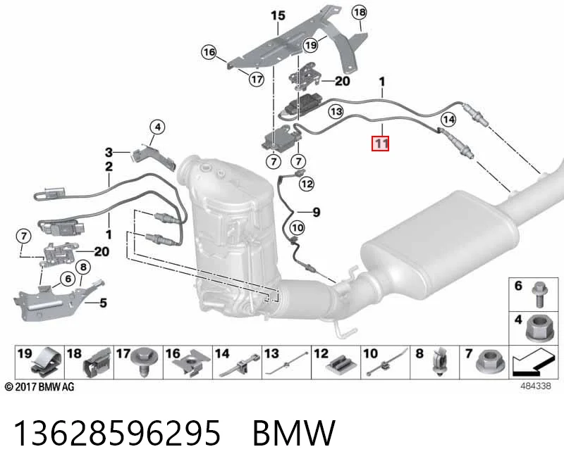 13628596295 BMW Czujnik ciśnienia spalin