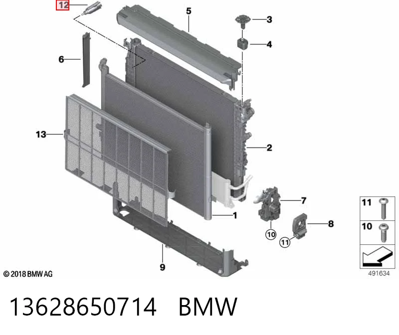 13628650714 BMW Czujnik temperatury płynu chłodzącego (włączenia wentylatora chłodnicy)