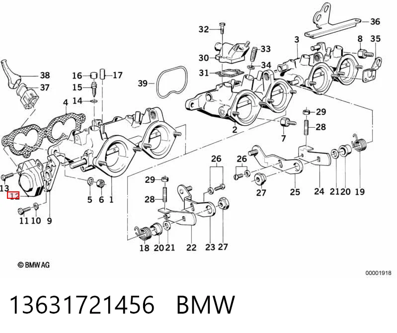 13631721456 BMW Czujnik położenia przepustnicy (potencjometr)