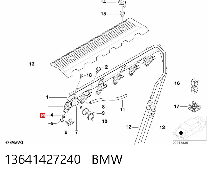 13641427240 BMW Wtryskiwacz paliwa
