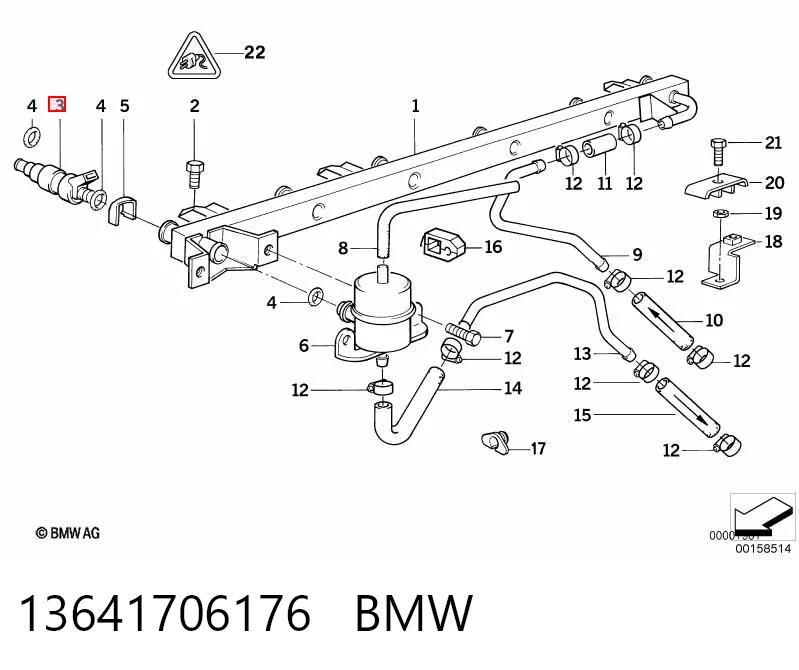13641706176 BMW Wtryskiwacz paliwa