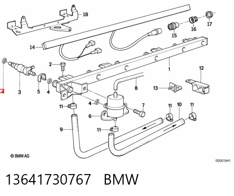 13641730767 BMW Pierścień uszczelniający wtryskiwacza