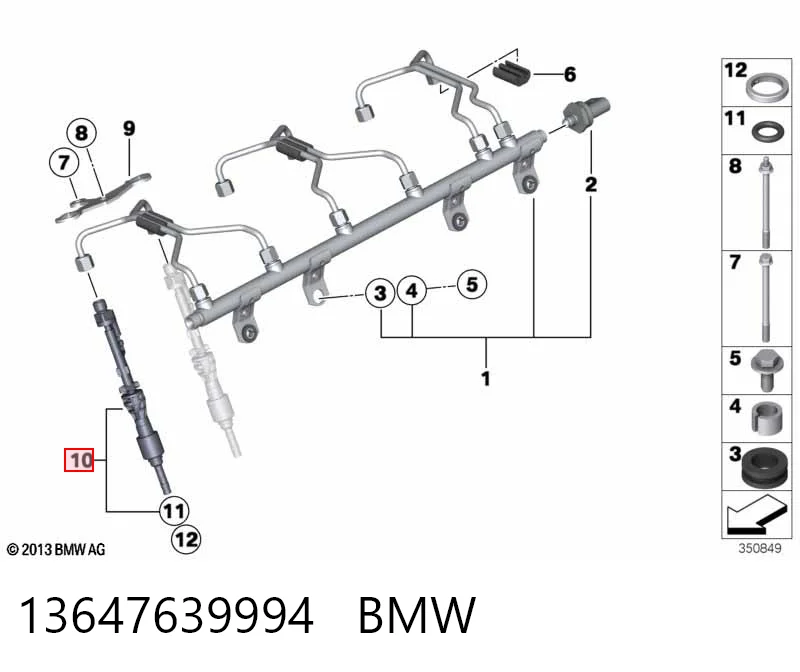 13647639994 BMW Wtryskiwacz paliwa