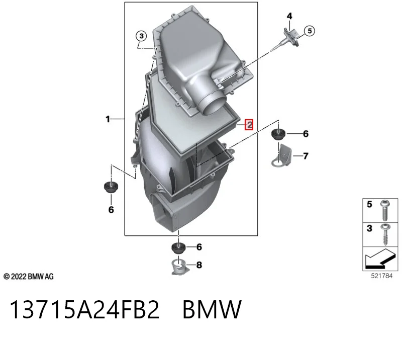 13715A24FB2 BMW Filtr powietrza