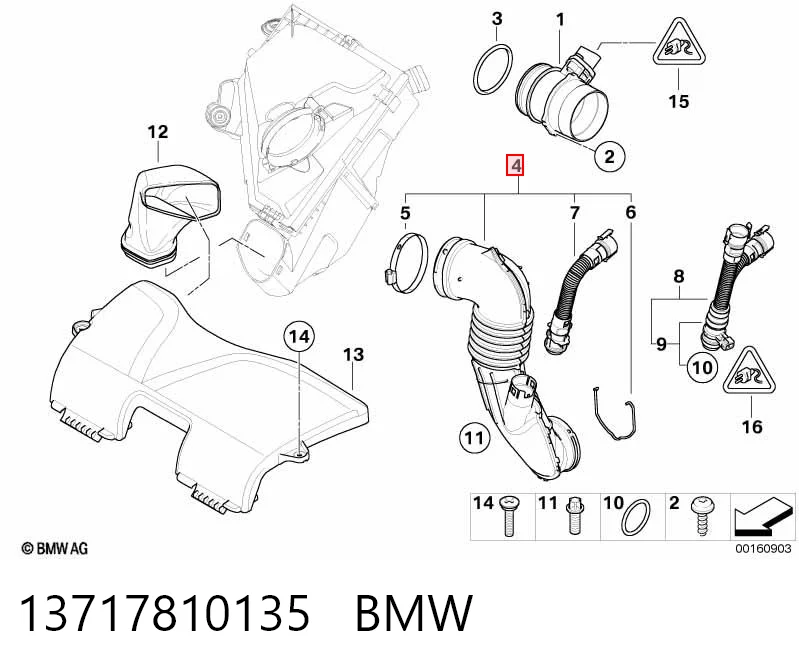 Kupić Króciec powietrza, przepływomierz BMW 1 E81 w dobrej cenie