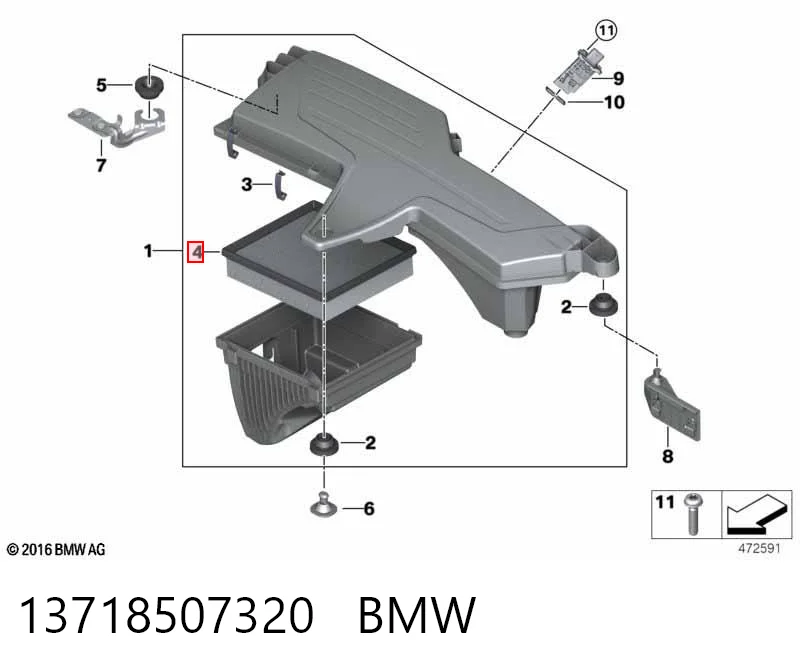 13718507320 BMW Filtr powietrza