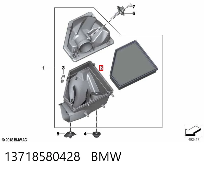13718580428 BMW Filtr powietrza
