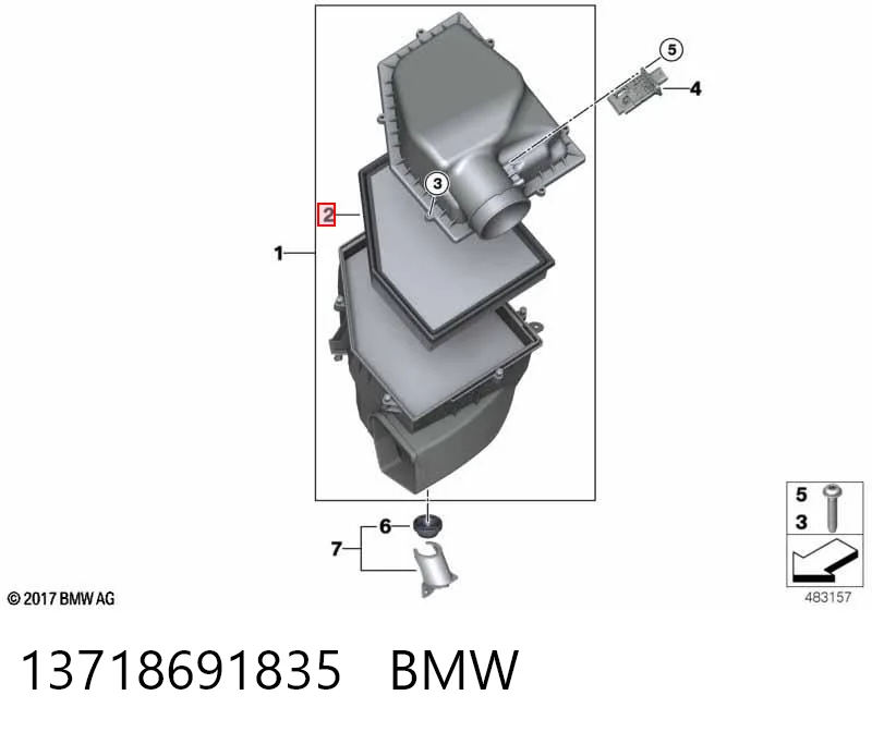 13718691835 BMW Filtr powietrza