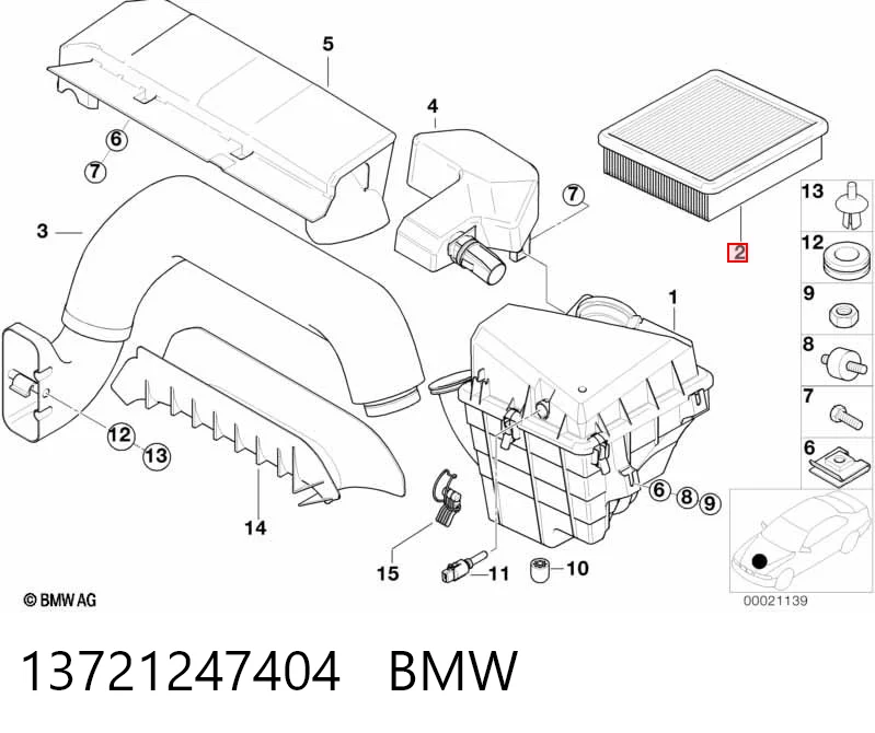 13721247404 BMW Filtr powietrza