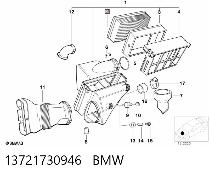 13721730946 BMW Filtr powietrza