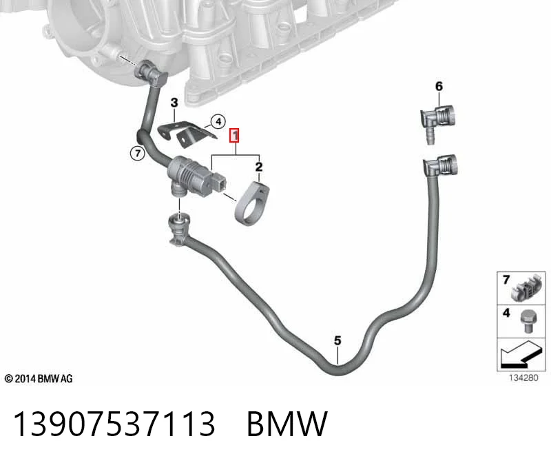 13907537113 BMW Zawór odpowietrzający zbiornika paliwa