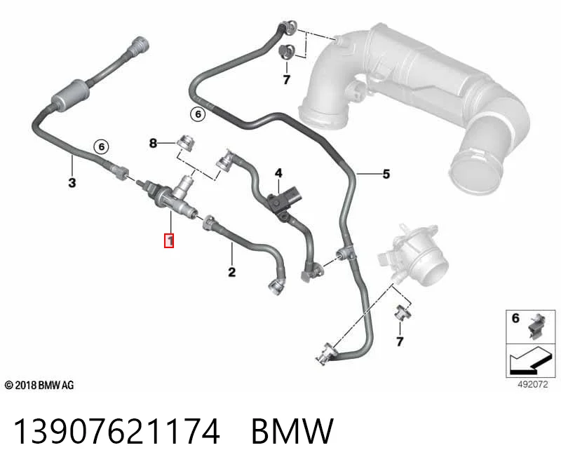 13907621174 BMW Zawór odpowietrzający zbiornika paliwa
