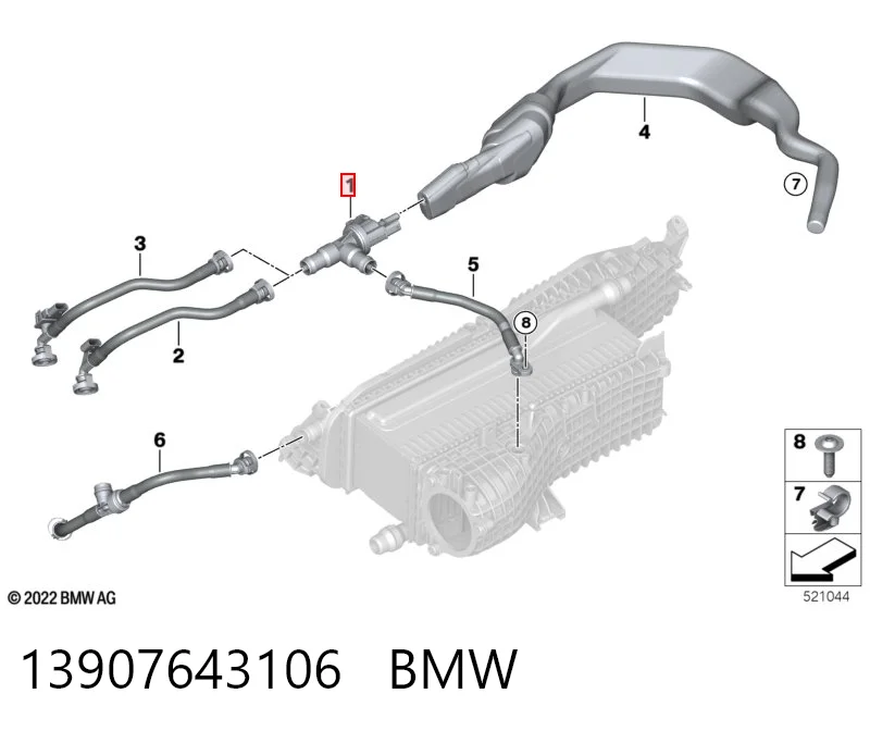 13907643106 BMW Zawór odpowietrzający zbiornika paliwa