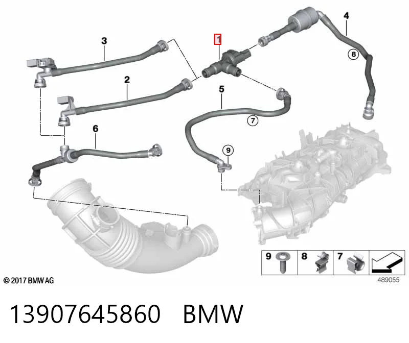 13907645860 BMW Zawór odpowietrzający zbiornika paliwa