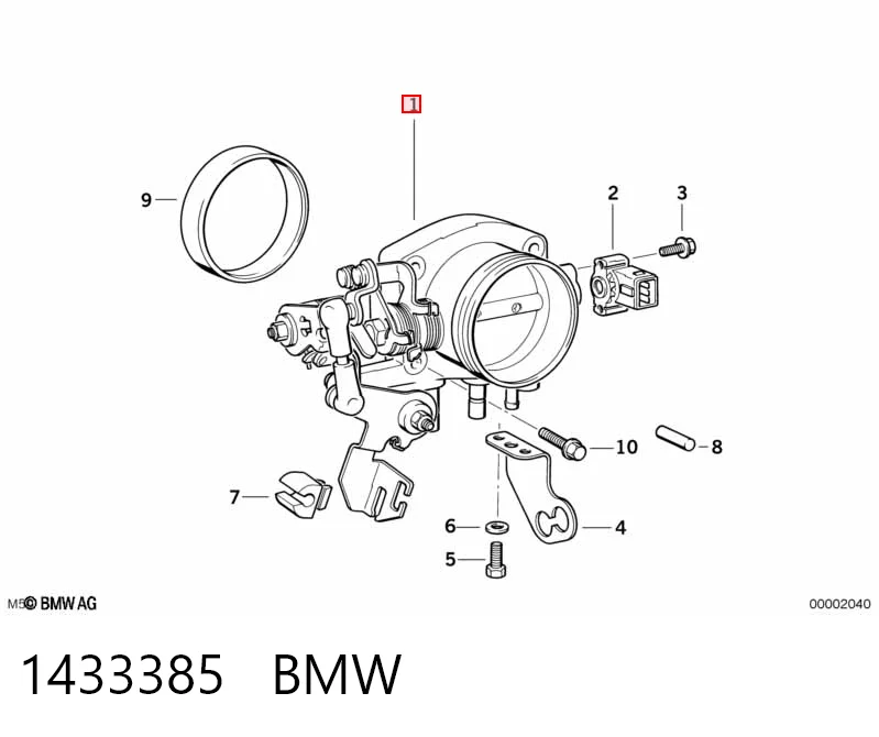 Przepustnica, komplet do BMW 5  E39