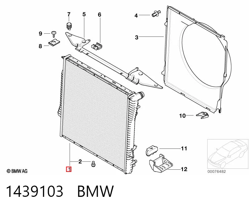 1439103 BMW Chłodnica silnika